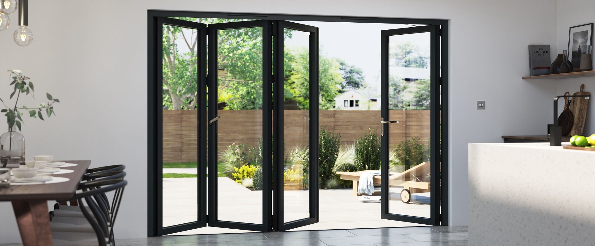 Bifold Doors opening out to a patio