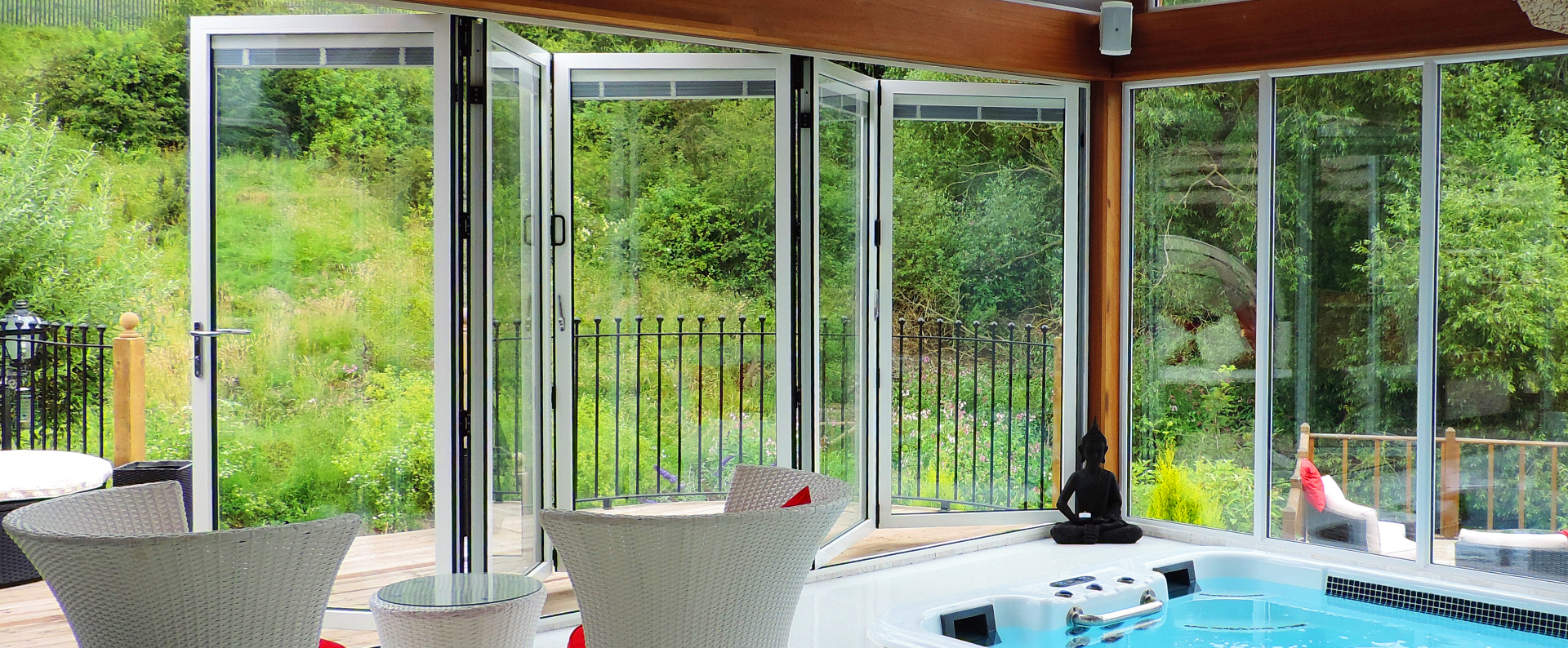 Bifold Doors opening out to a garden